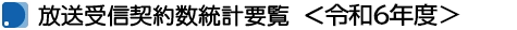 放送受信契約数統計要覧　＜令和6年度＞