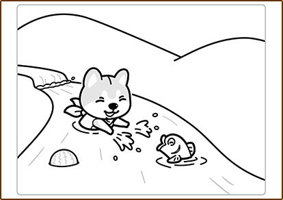 しゅと犬くんぬりえ 夏バージョン2026