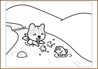しゅと犬くんぬりえ 夏バージョン2026